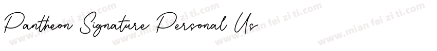 Pantheon Signature Personal Use字体转换